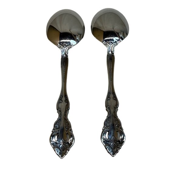 Oneida Michelangelo Cube Silver Plated Serving Spoons - Picture 2 of 4